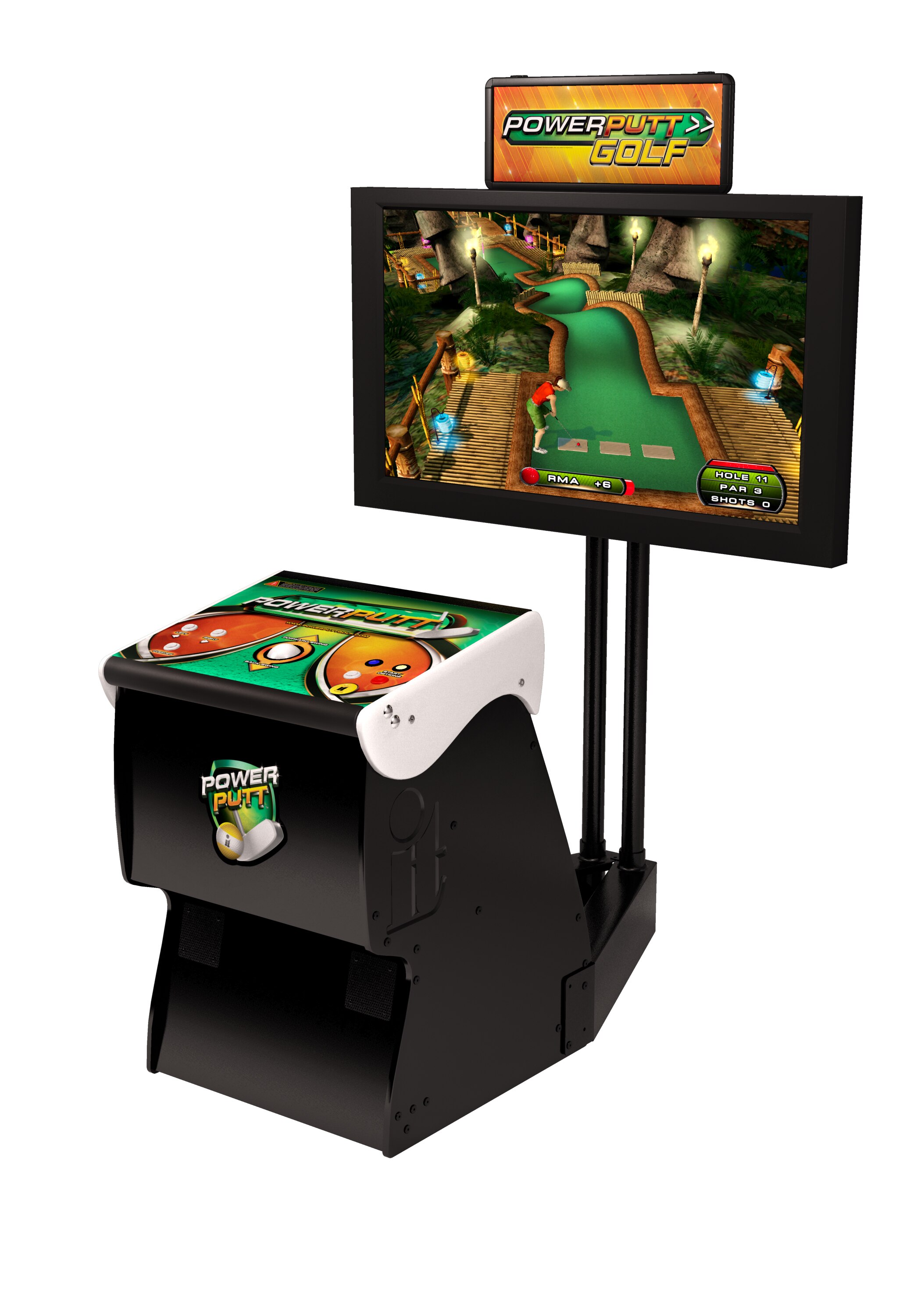Power Putt Golf Arcade Game With Stand Game Room Guys