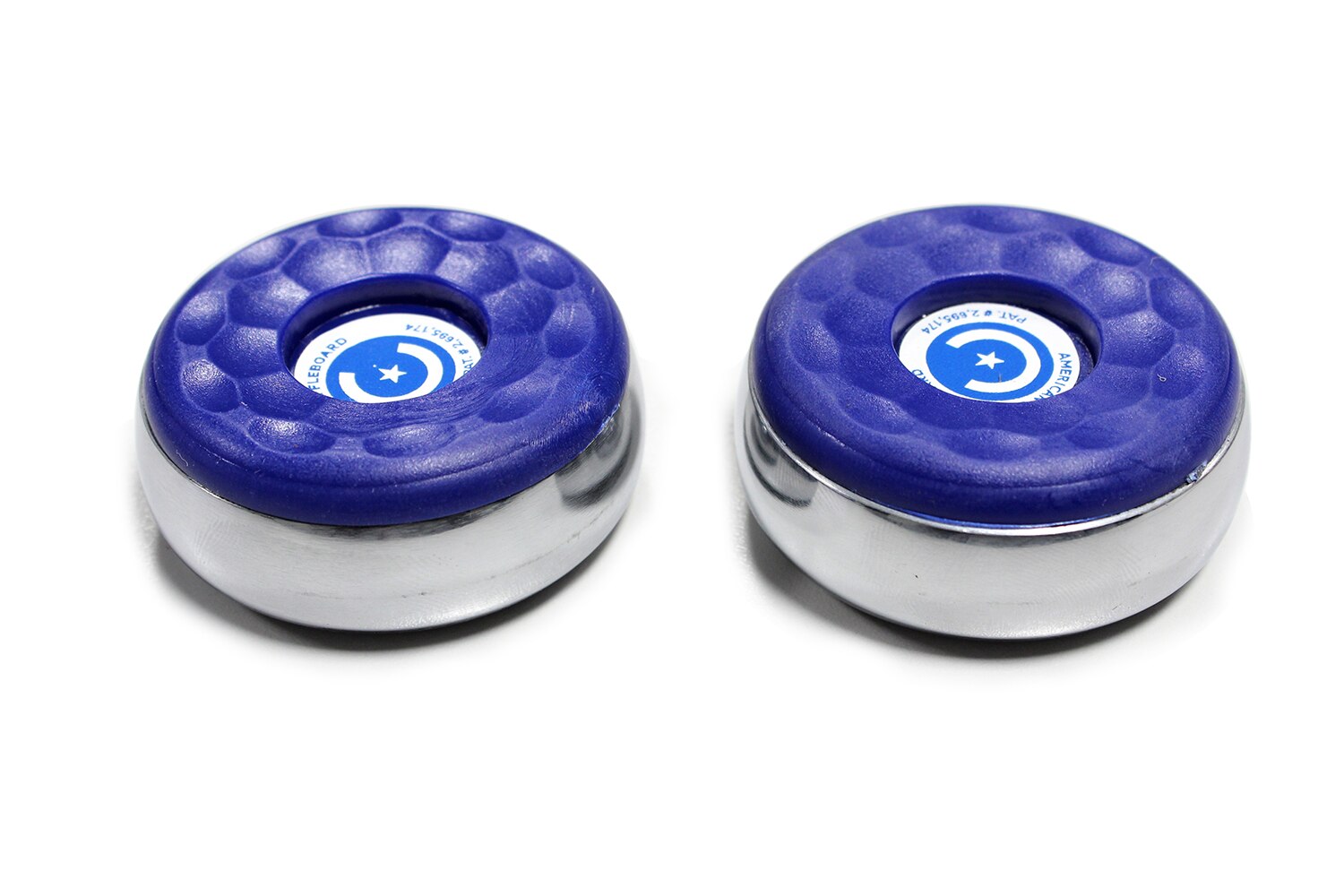 2 Blue American Shuffleboard Pucks 21/8"
