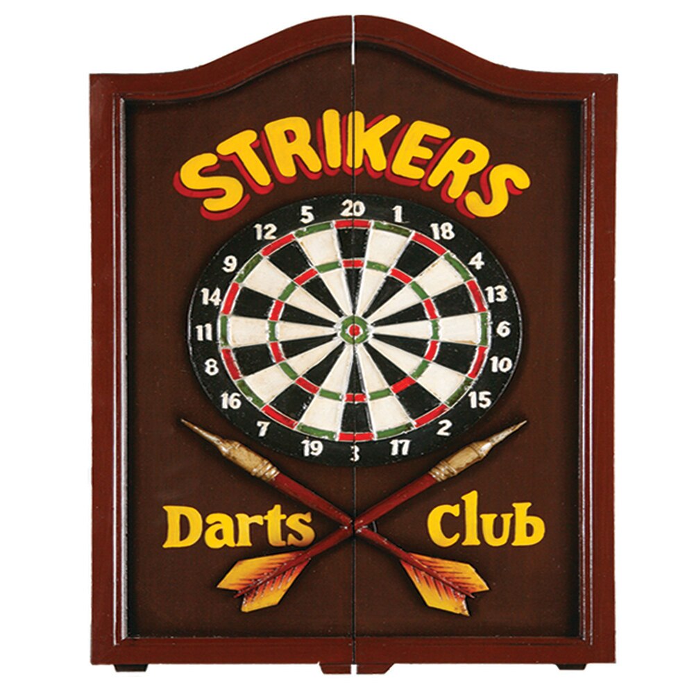 Striker S Wooden Dartboard Cabinet Game Room Guys