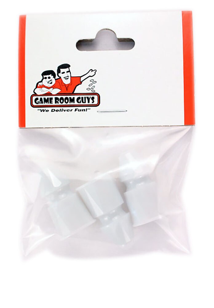 Set of 3 White Faceted Pinball Posts 1-3/16"