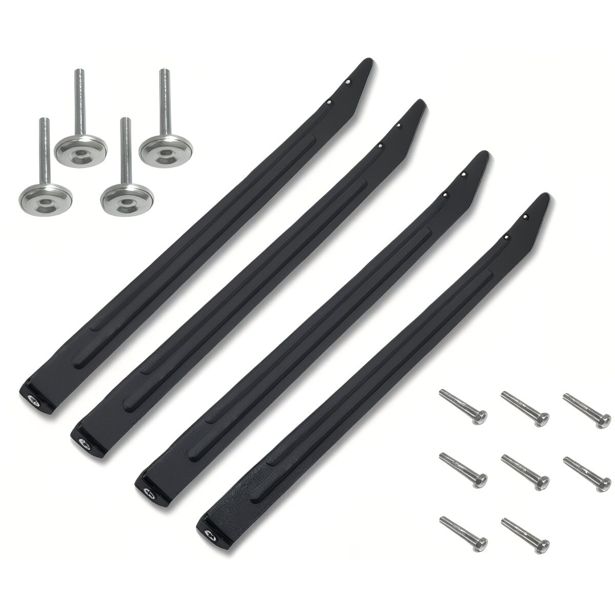Set of 4 Stern Black Pinball Legs with Levelers and Bolts