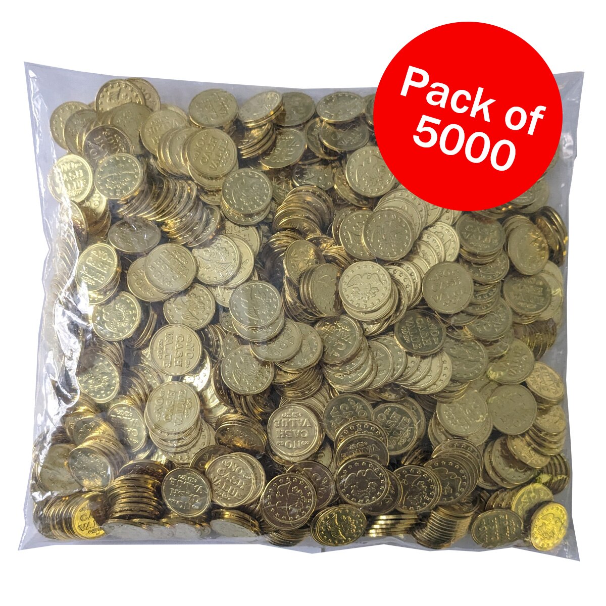 Package of 5000 .900 Arcade Game Tokens Game Room Guys
