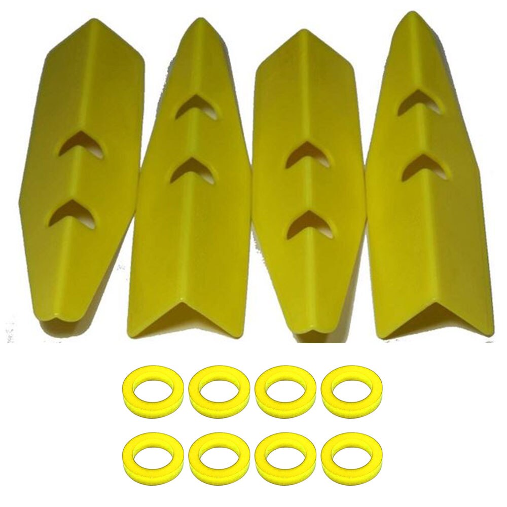 Set of 4 Yellow PinCab Leg Protectors and 8 Bolt Protectors