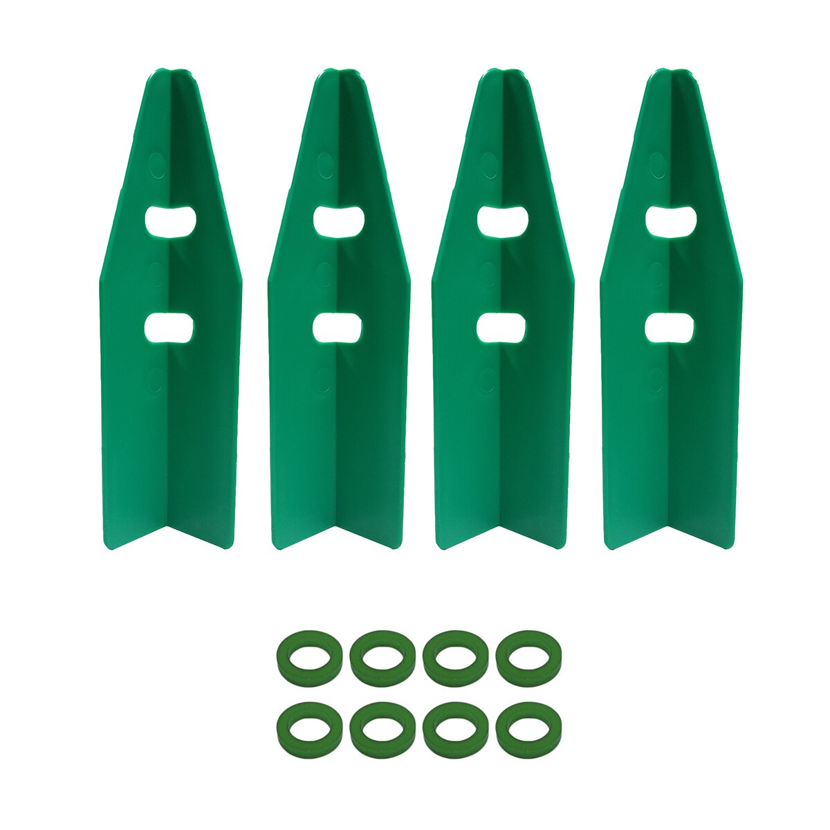Set of 4 Green PinCab Leg Protectors and 8 Bolt Protectors