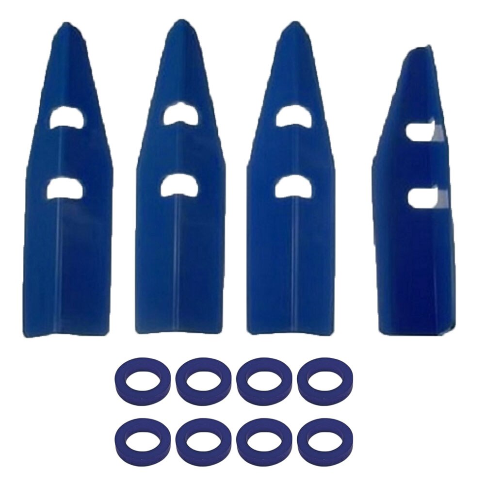 Set of 4 Dark Blue Leg & 8 Bolt Protectors Set of 4 Dark Blue Leg & 8 Bolt Protectors
