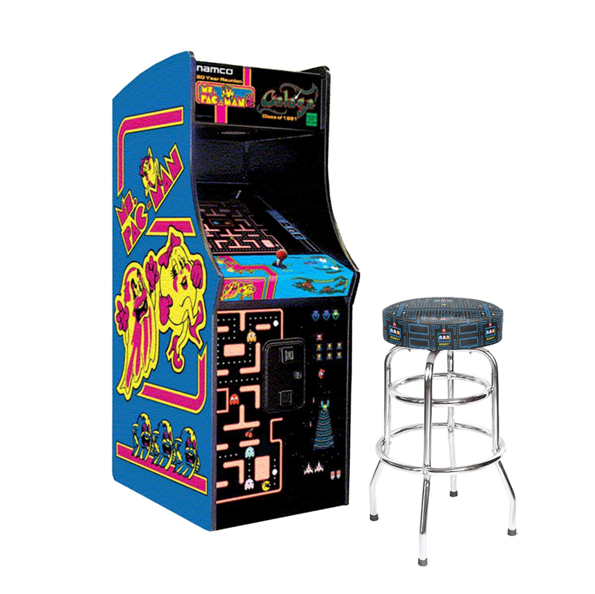 Ms Pac Man Galaga Home Upright With 30 Pac Man Stool