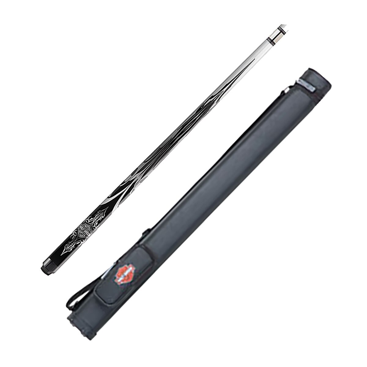 Harley Davidson 21 oz Tribal Pool Cue w/ Case Game Room Guys