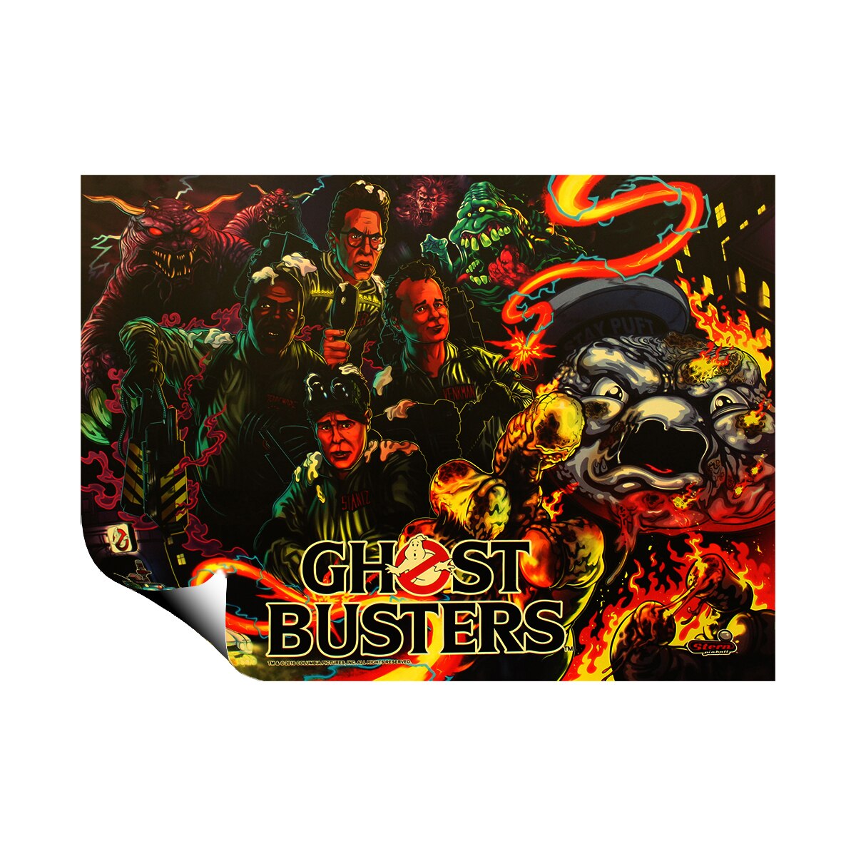 Ghostbusters Premium Pinball Translite, Frame Game Room Guys