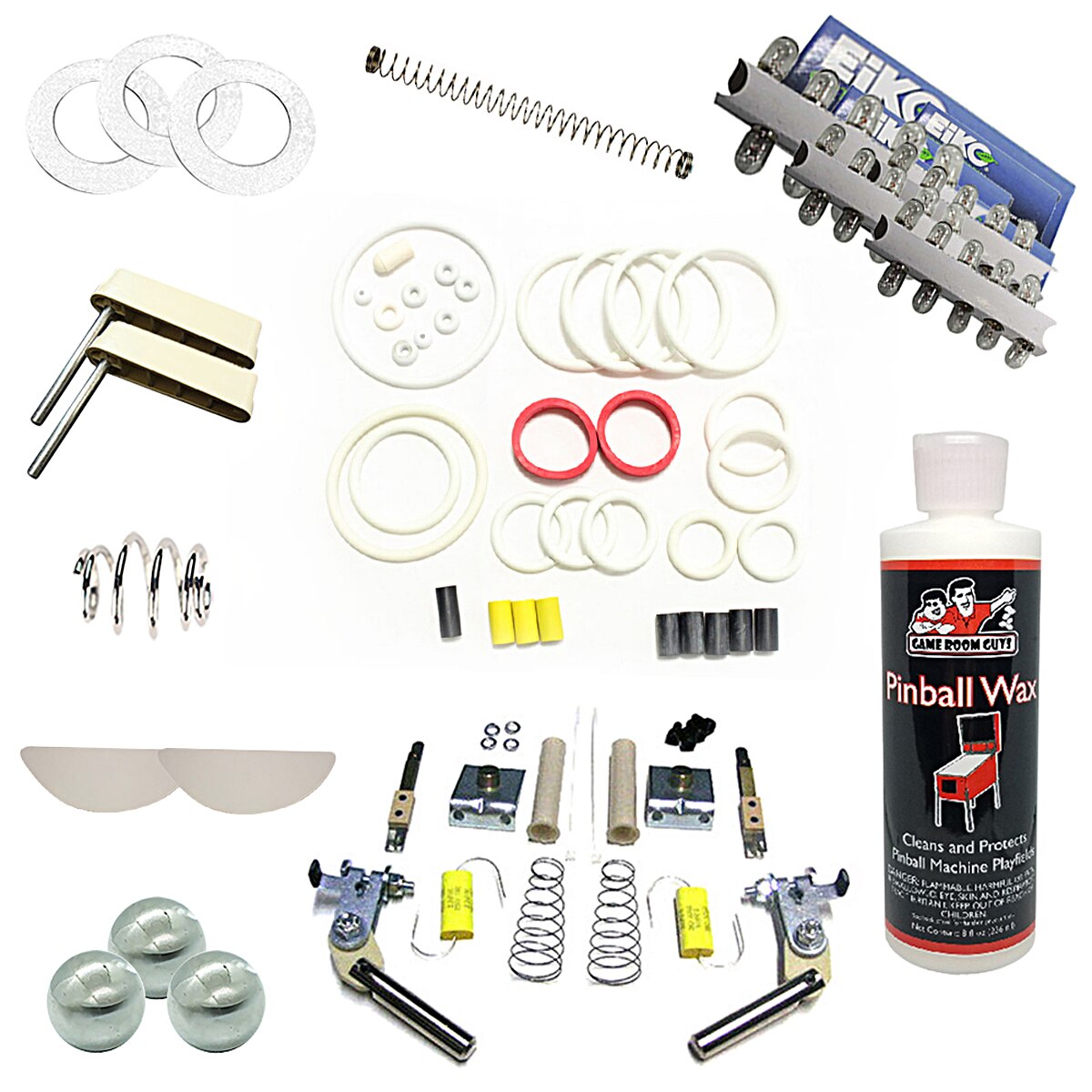 1989 Williams Bad Cats Pinball White Premium Maintenance Kit
