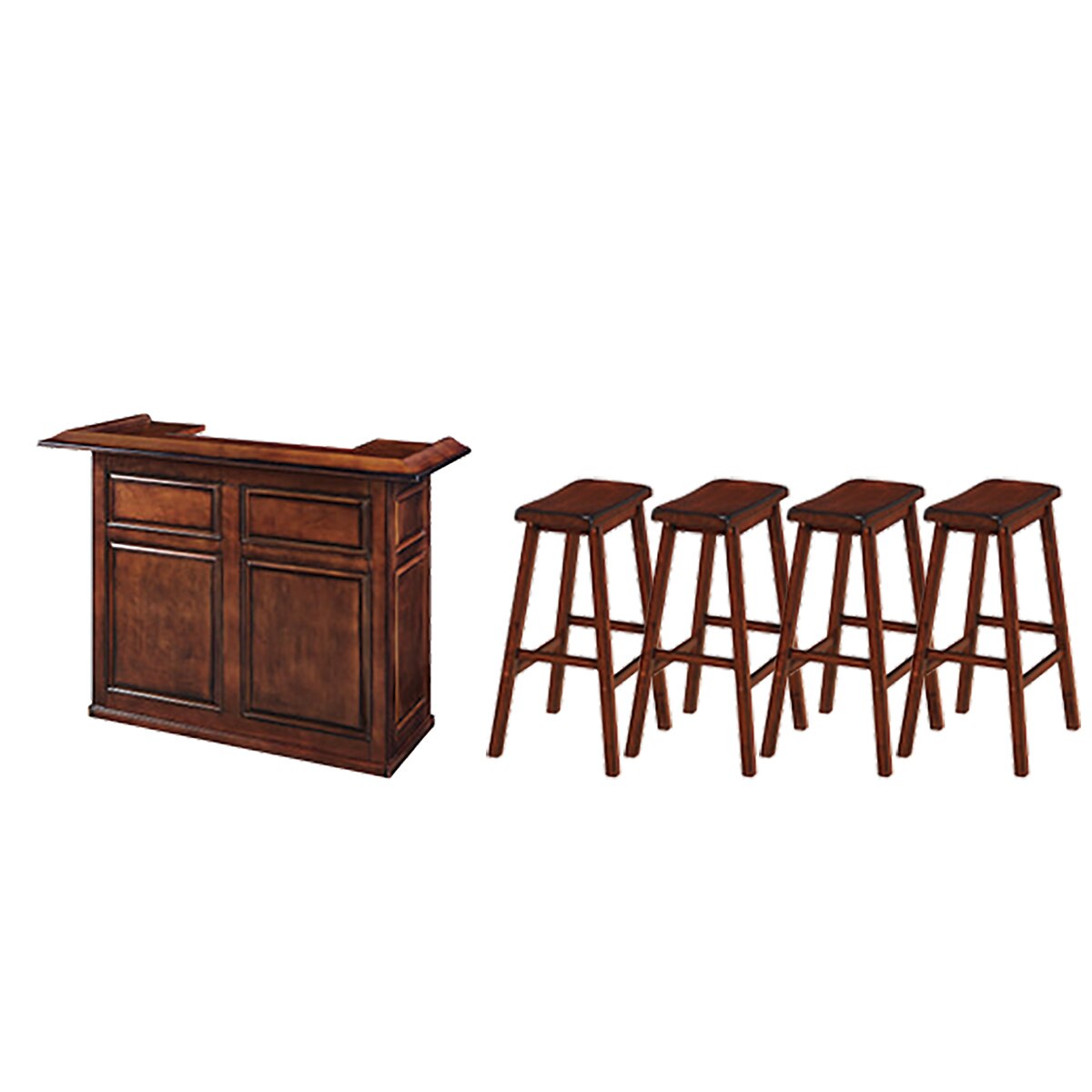 RAM Game Room Home Bar with 4 Barstools Game Room Guys