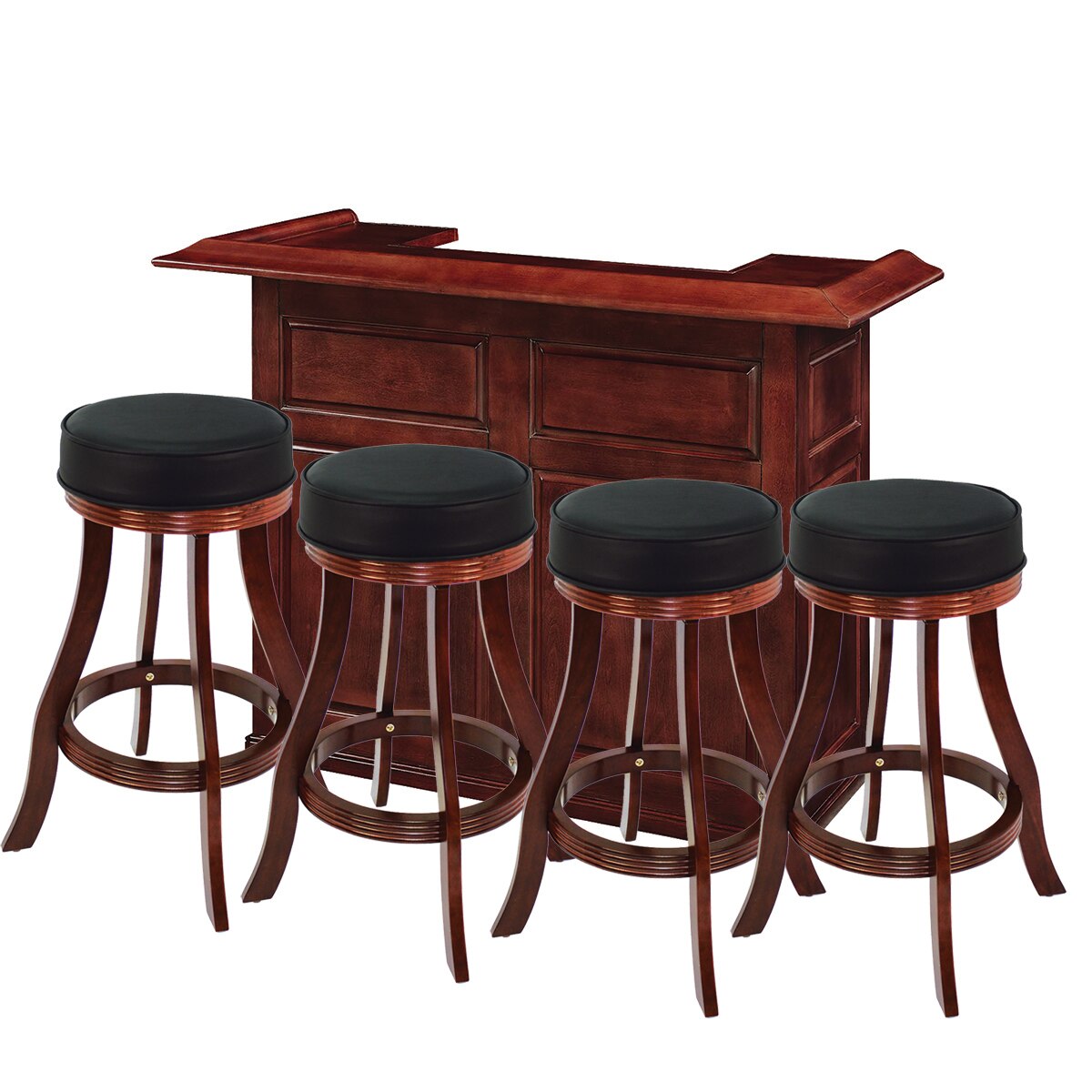 RAM Game Room Home Bar with 4 Barstools Game Room Guys