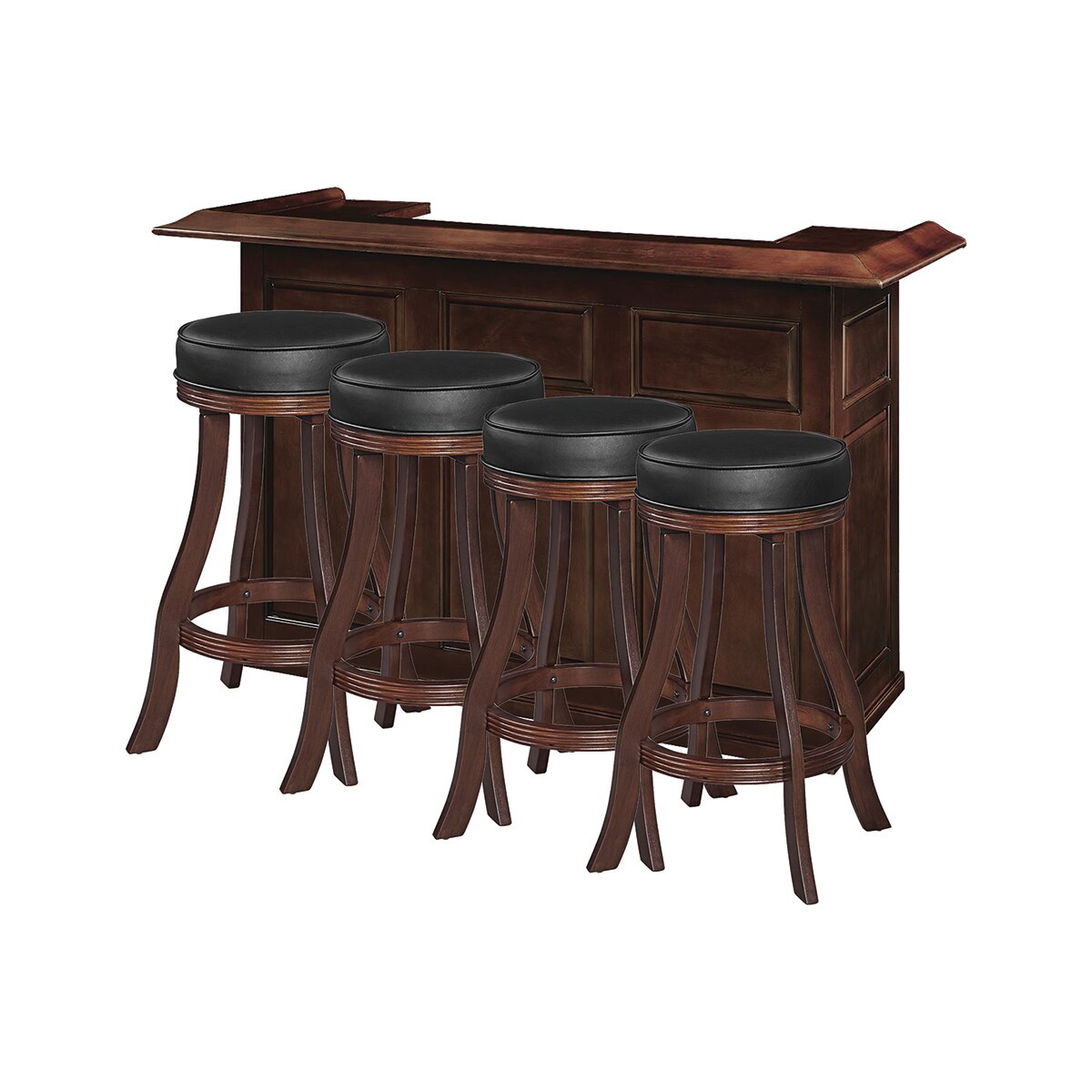 RAM Game Room Home Bar with 4 Barstools Game Room Guys