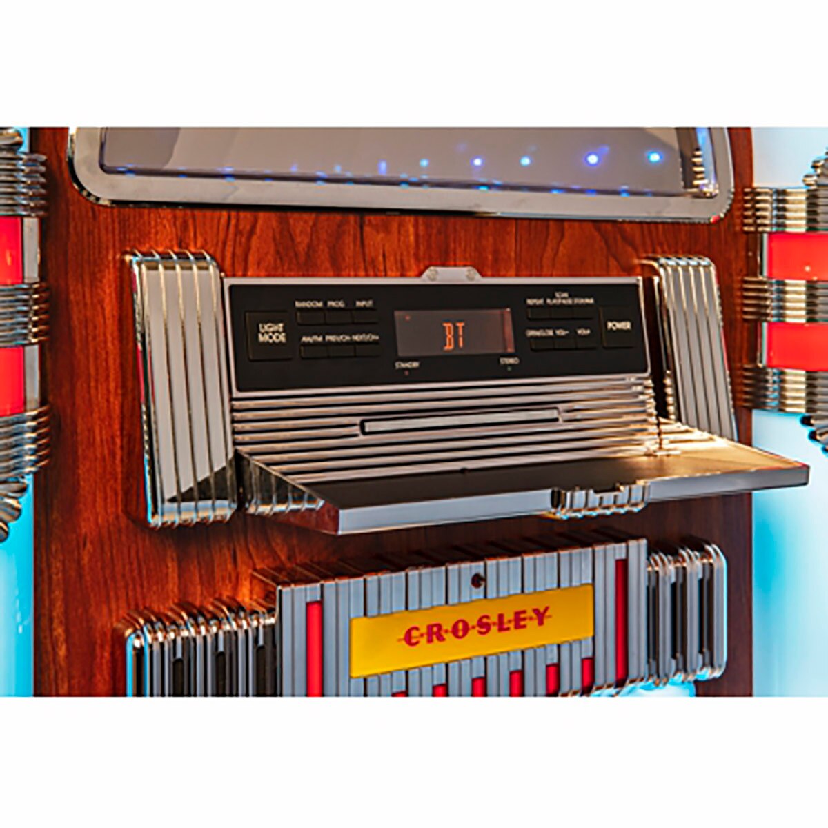 Crosley Digital LED Jukebox with Bluetooth Walnut With Stand