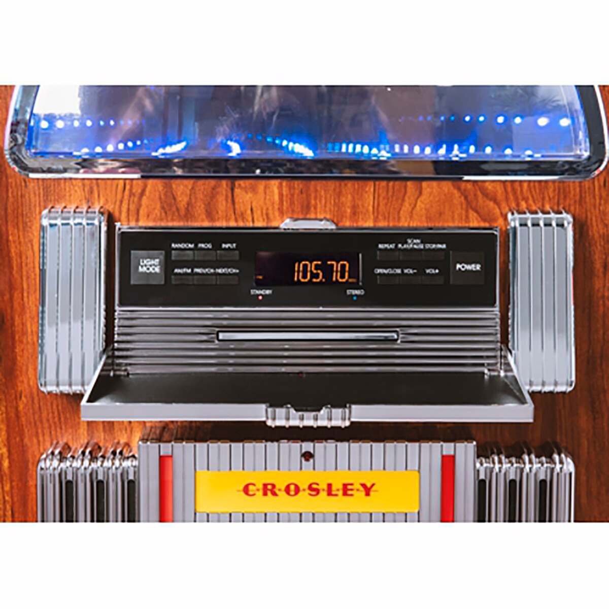 Crosley Digital LED Jukebox with Bluetooth Walnut With Stand