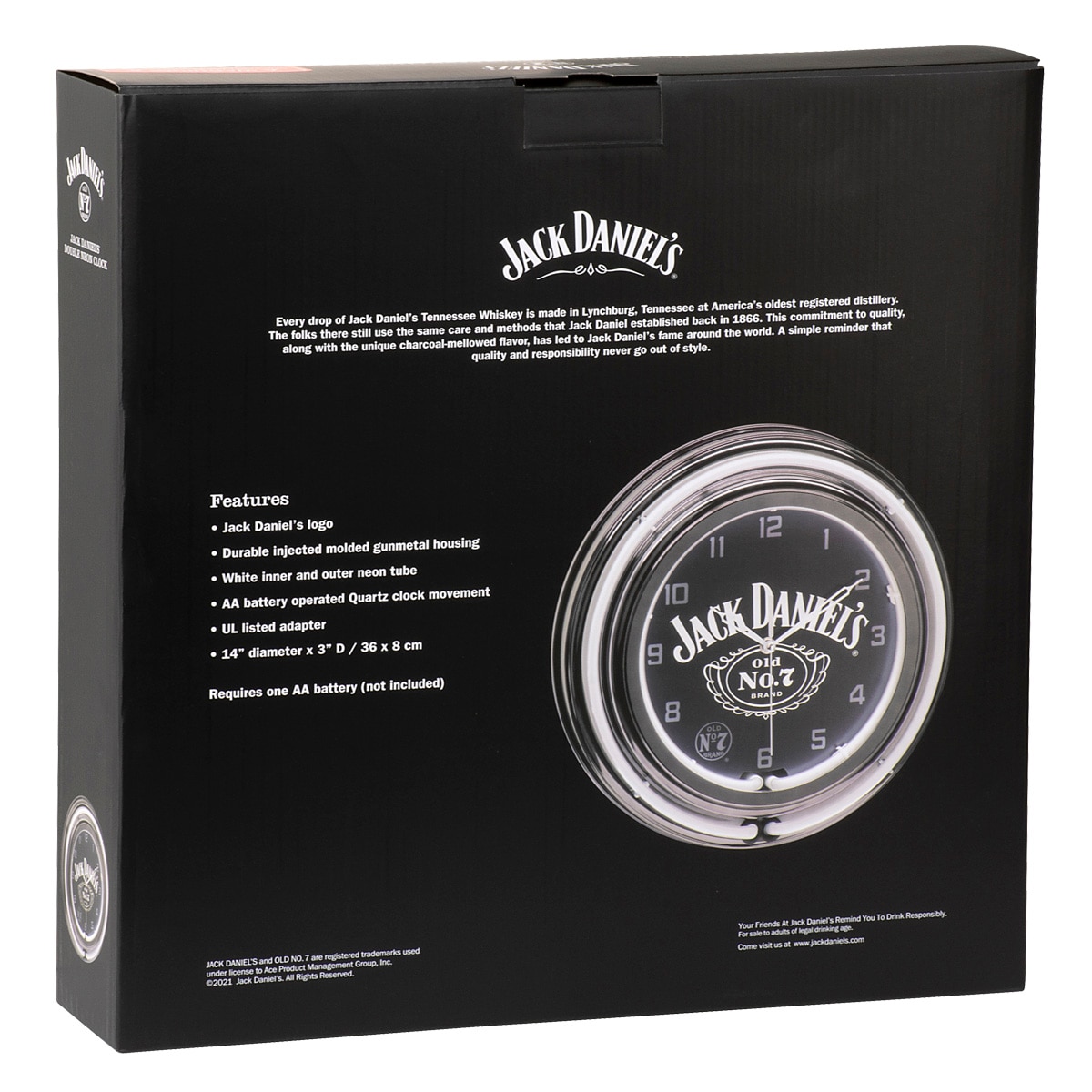 Jack Daniels Old No. 7 Brand Neon Sign - Lives Here - 24