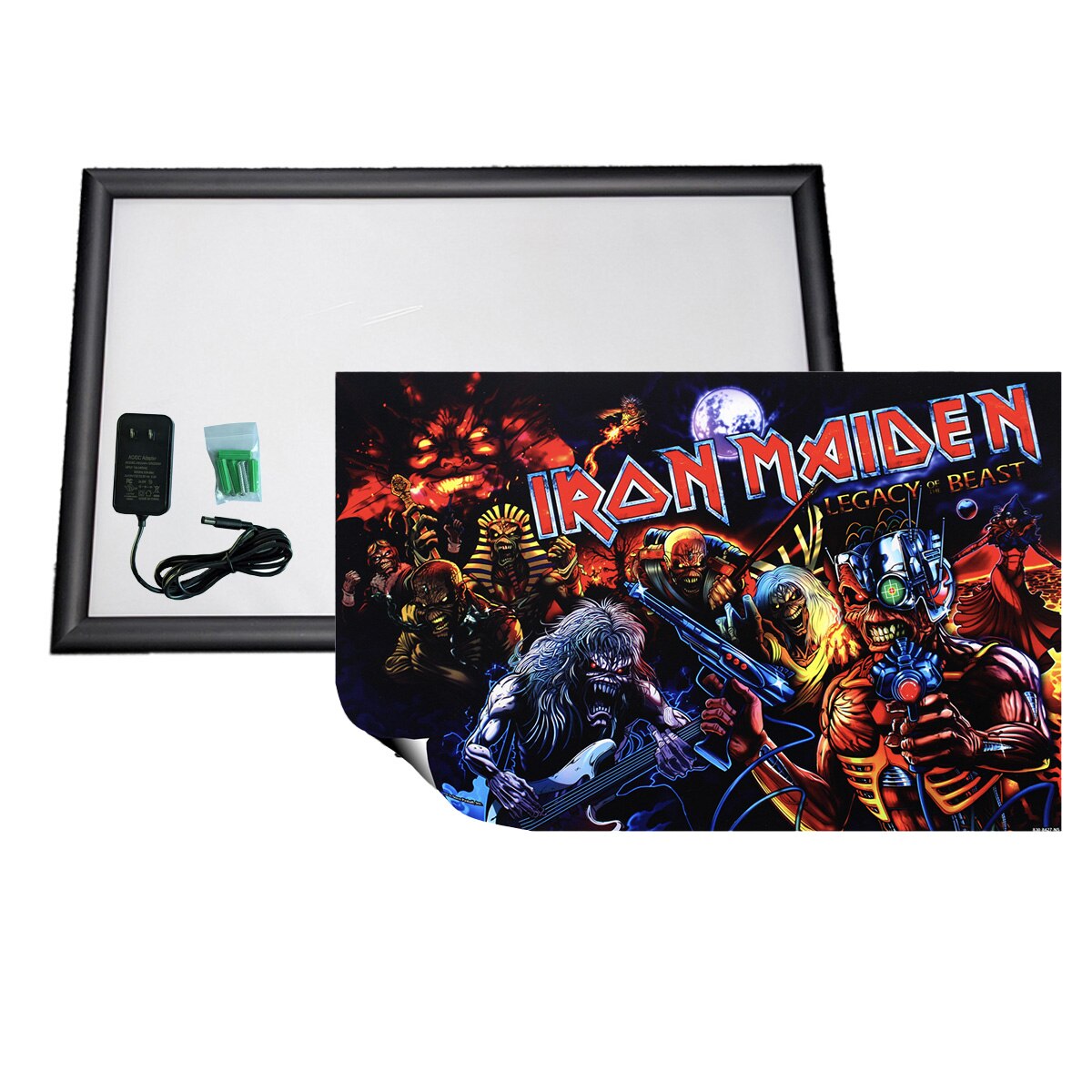 Stern Iron Maiden Pro Translite - Black Frame | Game Room Guys