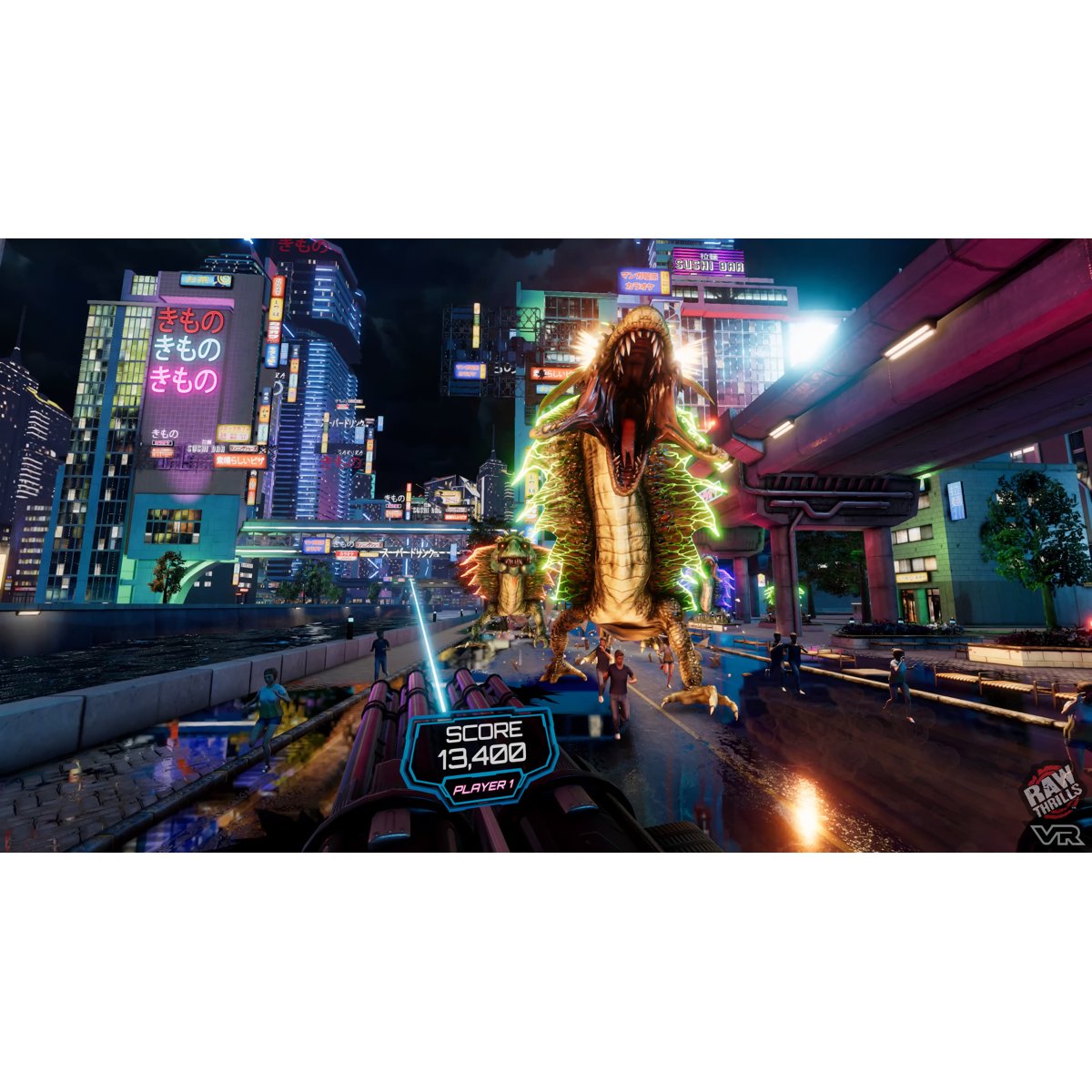 Raw Thrills Godzilla Kaiju Wars VR Arcade Gun Shooting Game Game Room