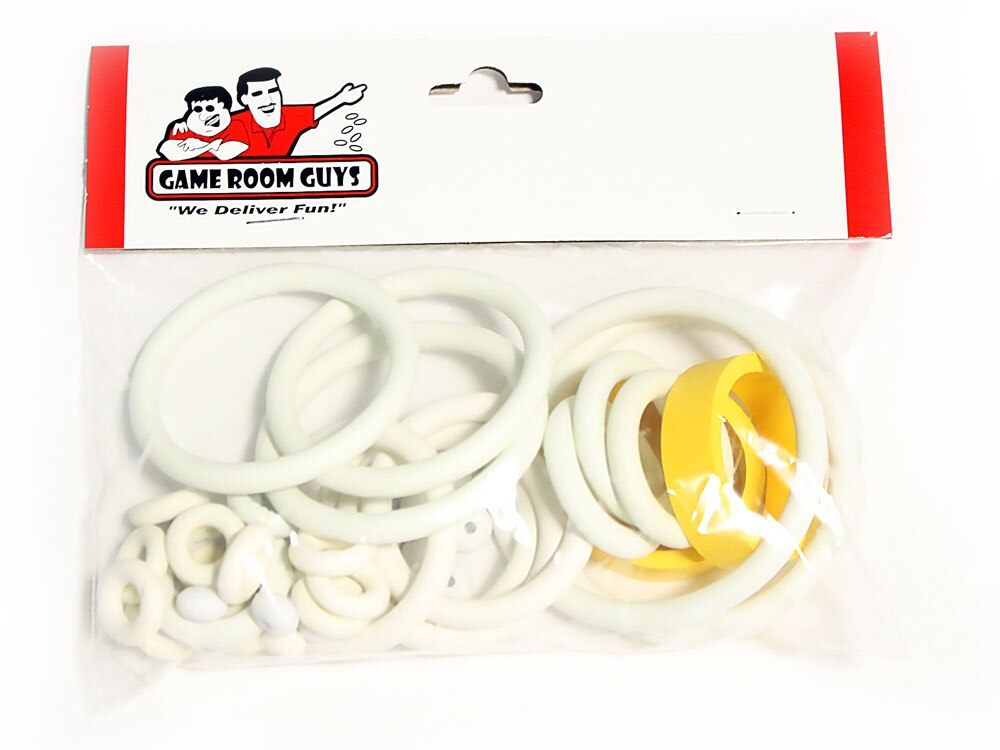 Bally Black Pyramid Pinball White Rubber Ring Kit Bally Black Pyramid Pinball White Rubber Ring Kit